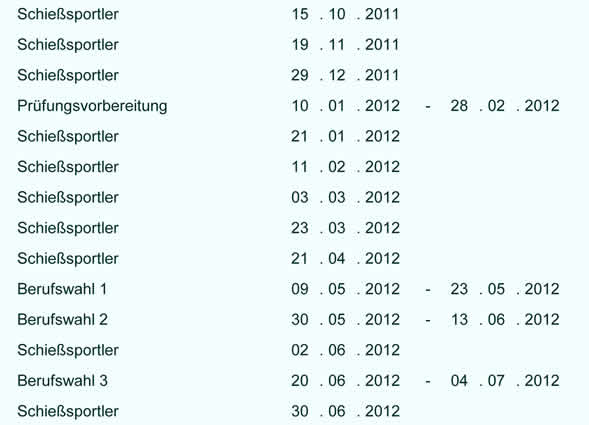 Lebensberatung Termine nach Datum